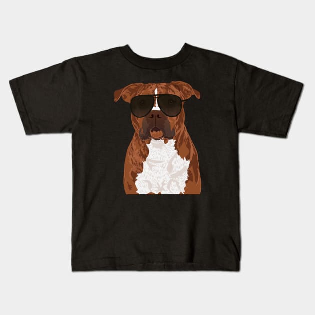 Cool Pitbull for Pitbull Parents or Pitbull Lovers Kids T-Shirt by riin92